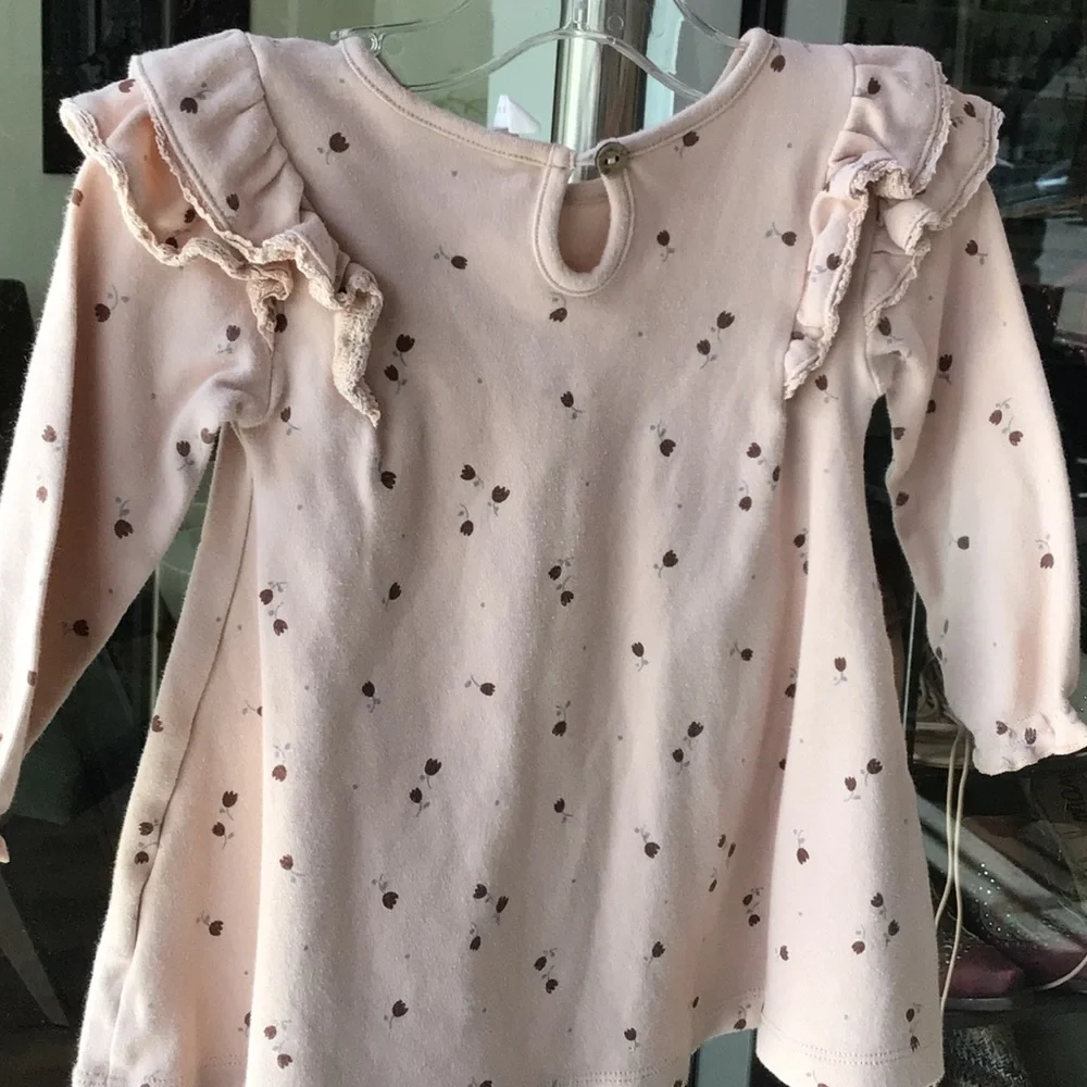Quincy Mae baby Long-Sleeve Ruffle floral dress 12-18M